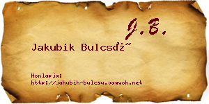 Jakubik Bulcsú névjegykártya